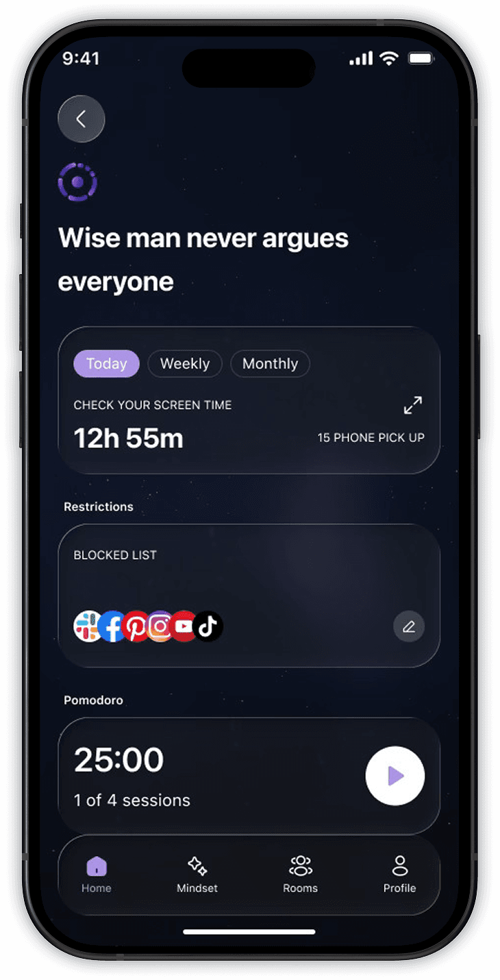 Mindset app screenshot